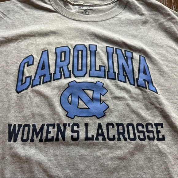 Champion UNC Carolina Women’s Lacrosse T-Shirt – Gray – NWT – XXL - Picture 3 of 5
